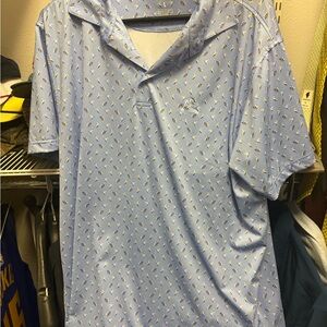 Rhoback Blue Polo Shirt Classic Fit Short Sleeve